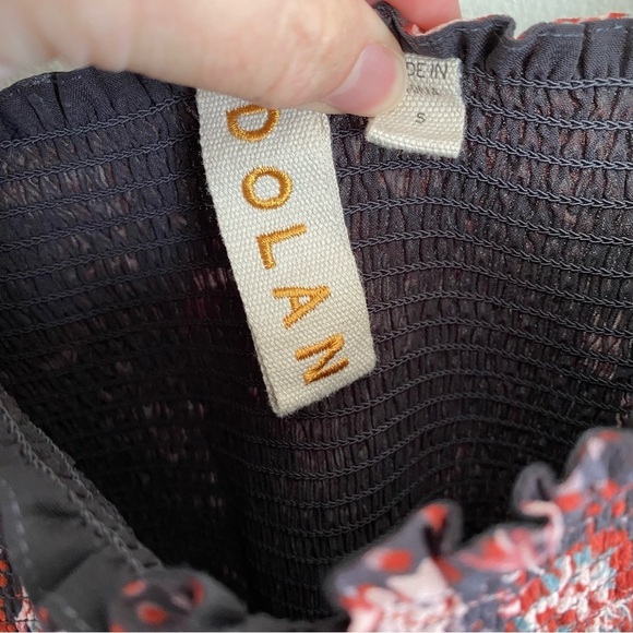 Anthropologie Dolan Left Coast Stratton Dress Maxi Long Smocked Floral Carbon - Picture 5 of 12